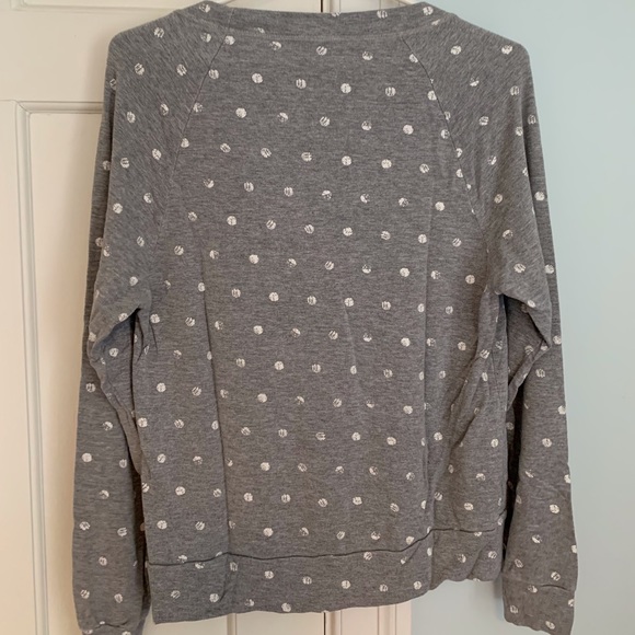 EUC woman’s Splendid sweatshirt with intentionally distressed polka dots. Small. - Picture 4 of 5